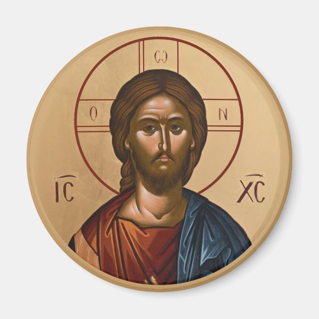 Imán Iconos ortodoxos cristianos bizantinos: Jesucristo (Frente)