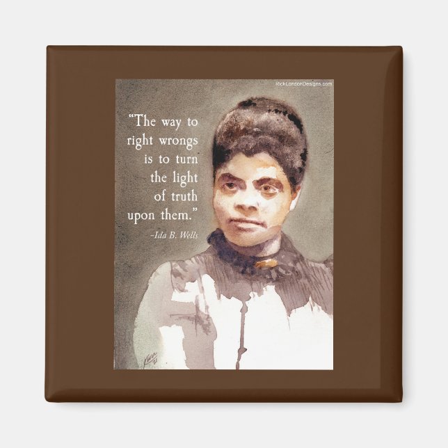 Imán Ida B Wells Y Cita De La "Verdad" (Frente)
