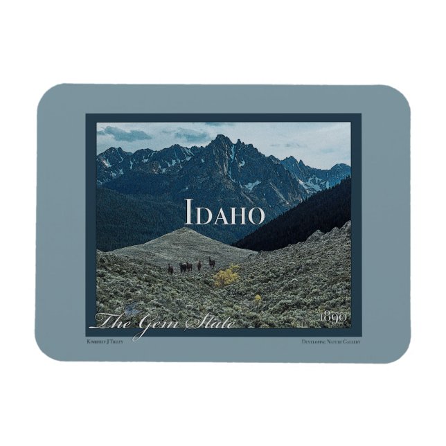 Imán Idaho Poster Art (Horizontal)