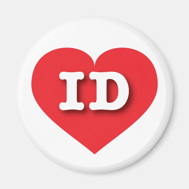 Imán Idaho Red Heart - I love ID (Frente)
