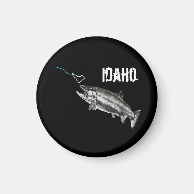 IMÁN IDAHO STEELHEAD -AQUÍ PESCADO- SORPRENDENTE (Frente)