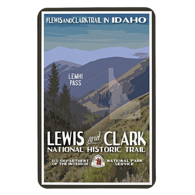 Imán Idaho. Trail Lewis y Clark (Vertical)