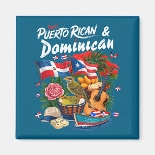 Imán idea de outfit con bandera dominicana y puertorriq