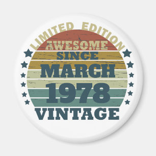 Imán Idea de regalo de cumpleaños vintage personalizada