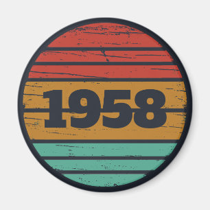 Imán Idea de regalo de cumpleaños vintage personalizada