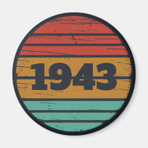 Imán Idea de regalo de cumpleaños vintage personalizada