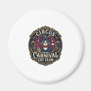 Imán Idea de regalo de papá gato del carnaval de circo