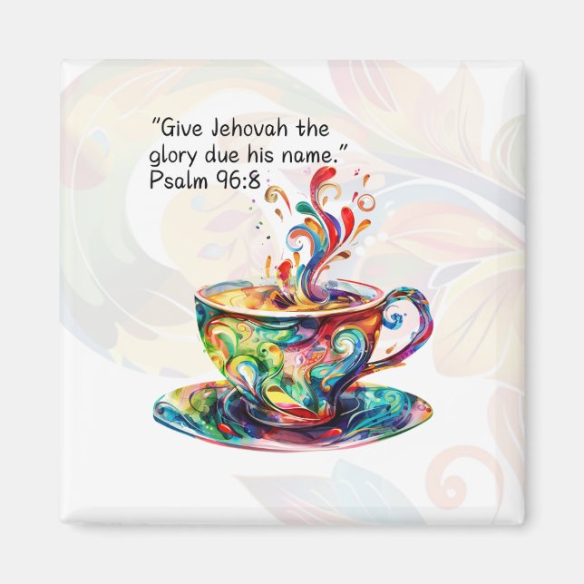 Imán Idea de regalo JW - 2025 Año de texto Magnet Psalm (Frente)