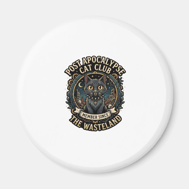 Imán Idea de regalo para papá de gato post apocalipsis  (Frente)