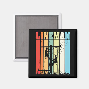 Imán Idea de regalo para trabajador eléctrico retro de 