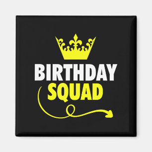 Imán ideas de cumpleaños felíz para squad rey corona re