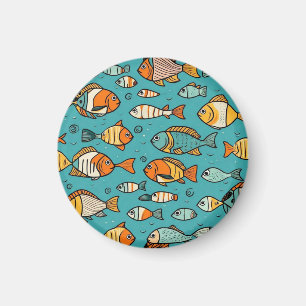 Imán Ideas de regalo de patrones de peces