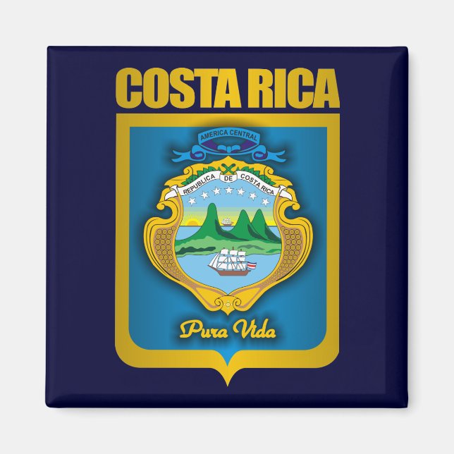 Imán Ideas de regalo "Oro de Costa Rica" (Frente)