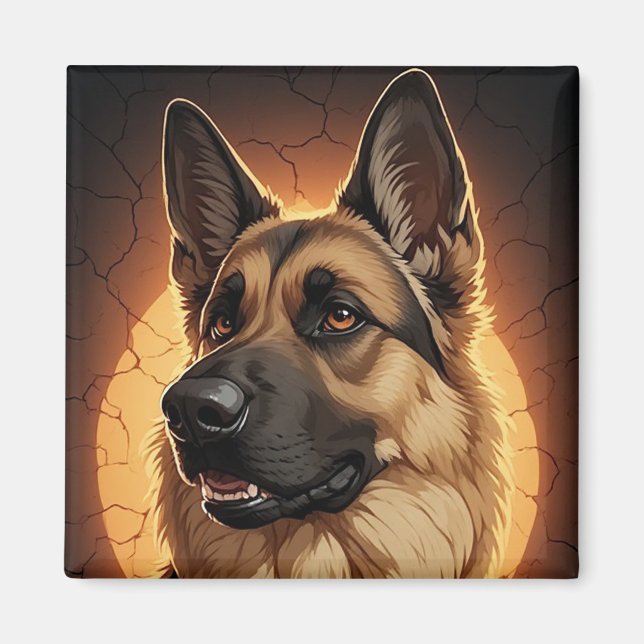 Imán 🐾 Ideas de regalos para amantes del perro pastor  (Frente)