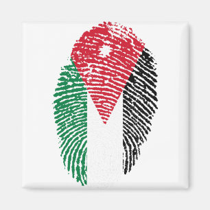 Imán Identidad del orgullo del país con huella digital