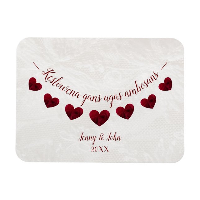 Imán Idioma cornuo Felicitaciones regalo de compromiso (Horizontal)