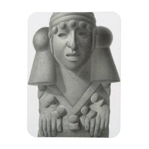 Imán Ídolo de piedra de dios Cocijo, placa de la lluvi