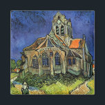 Imán Iglesia de Auvers por Vincent van Gogh<br><div class="desc">Iglesia en Auvers por Vincent van Gogh es una pintura arquitectónica vintage de arte fino post impresionismo. Vista exterior de una iglesia con vidrieras y una figura que camina hacia la Capilla a lo largo de un camino de adoquines. Sobre el artista: Vincent Willem van Gogh (1853-1890) fue uno de...</div>