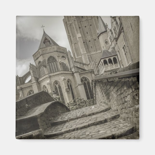 Imán Iglesia de Brujas de Nuestra Señora Magnet (Frente)