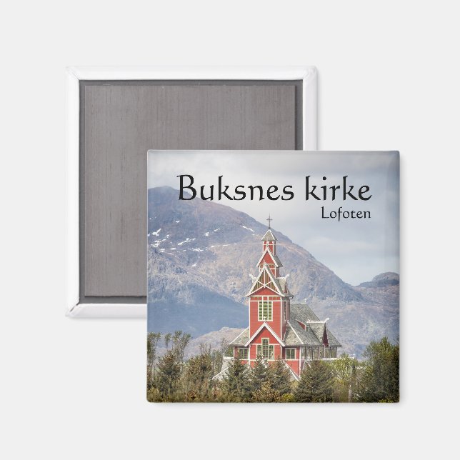 Imán Iglesia de Buksnes Lofoten Noruega (Anverso/Reverso)
