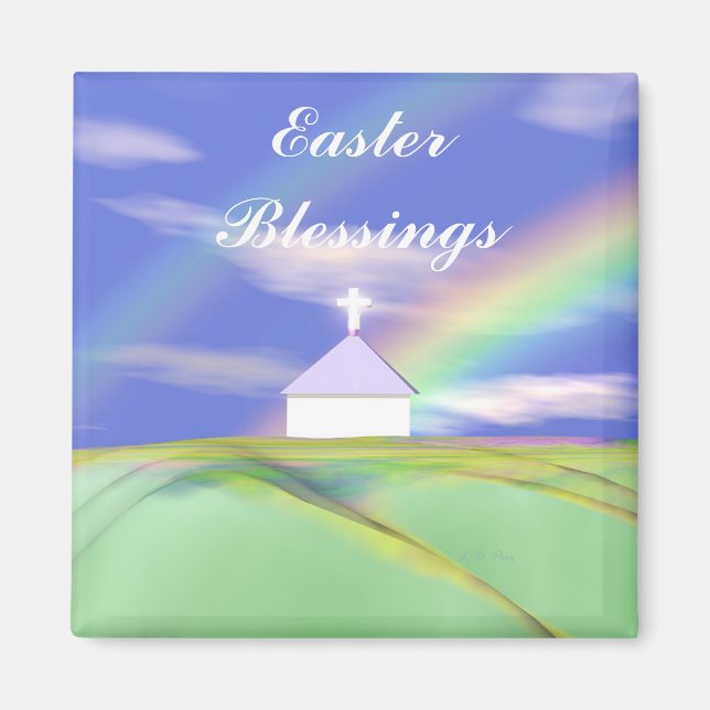 Imán Iglesia de Pascua y Arcoiris (Frente)