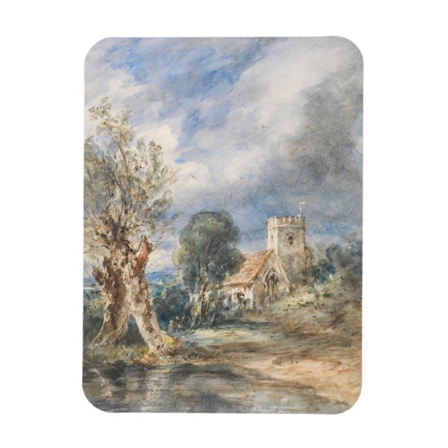 Imán Iglesia de Stoke Poges (1834) John Constable (Vertical)