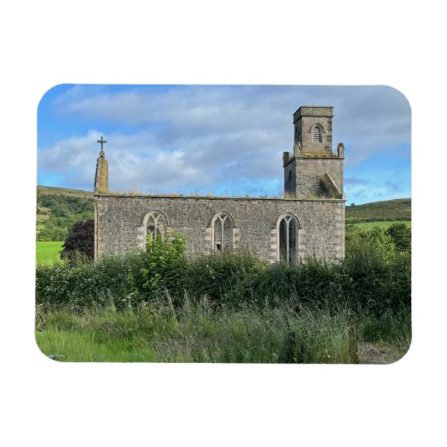 Imán Iglesia Derelict de St. Colmac Isla de Bute Scotla (Horizontal)