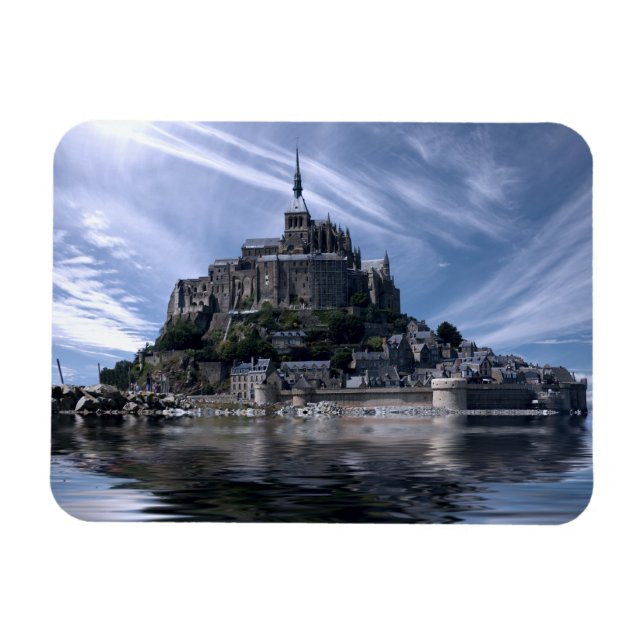 Imán Iglesia Mont St Michel Normandía (Horizontal)