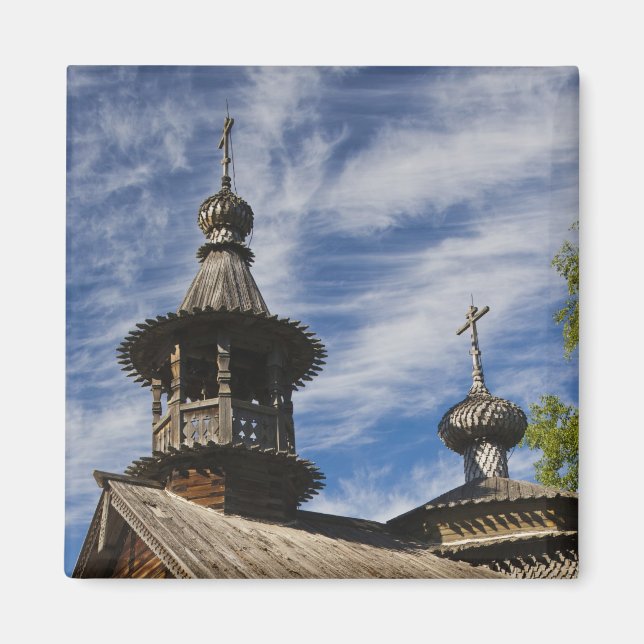 Imán Iglesia ortodoxa rusa de madera tradicional (Frente)