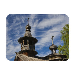 Imán iglesia ortodoxa rusa de madera tradicional