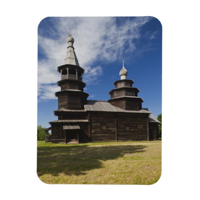 Imán Iglesia ortodoxa rusa de madera tradicional (Vertical)