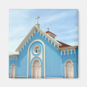 Imán iglesia punta azul