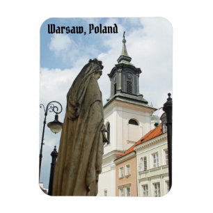 Imán Iglesia y estatua de Varsovia, Polonia