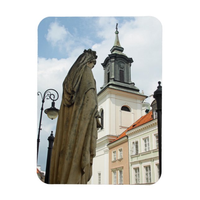 Imán Iglesia y estatua de Varsovia, Polonia (Vertical)