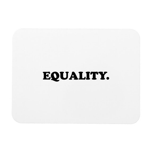 Imán "igualdad" blanco negro Flexible Photo Magnet (Horizontal)