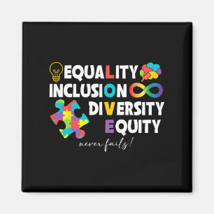 Imán Igualdad Inclusión Diversidad Equidad Amor Autismo