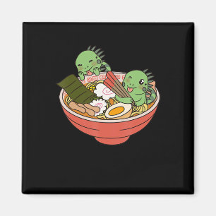 Imán Iguana Kawaii Ramen Gracioso Regalo Mascota