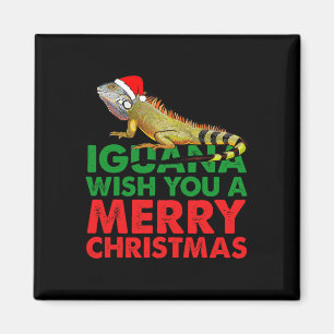 Imán Iguana te desea una feliz Navidad Iguana divertido