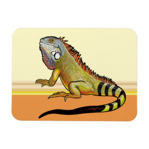 Imán iguana verde