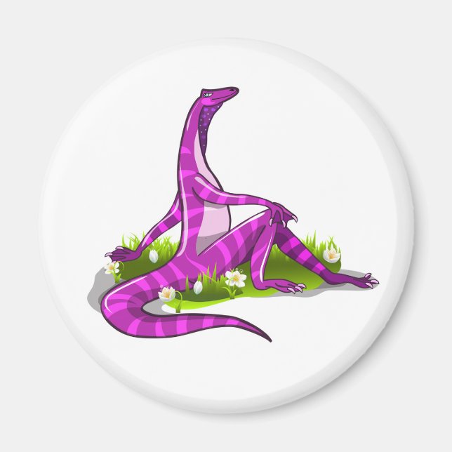 Imán Iguanodon Mostrando Su Belleza Natural. (Frente)