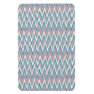 Imán Ikat rosa y azul turbio