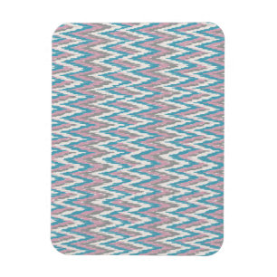 Imán Ikat rosa y azul turbio