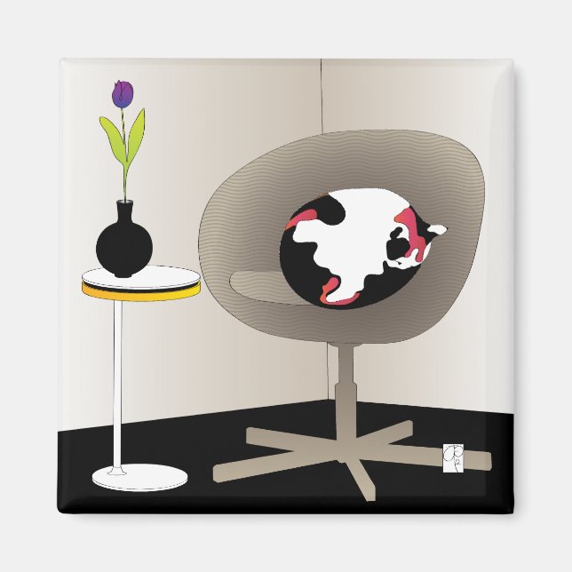 Imán Ikea Interiors Cat Magnet (Frente)