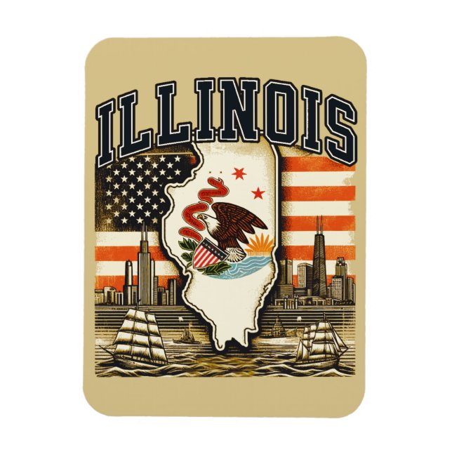 Imán Illinois (Vertical)
