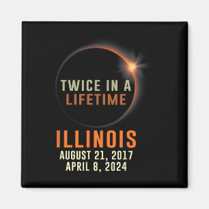 Imán Illinois Eclipse Solar Total Dos Veces En La Vida
