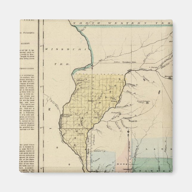 Imán Illinois en 1822 (Frente)