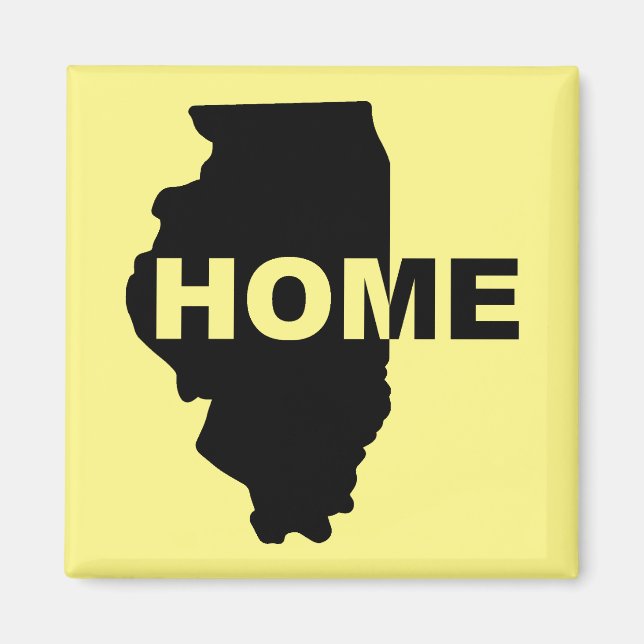 Imán Illinois Home Away From Home Fridge Magnet (Frente)