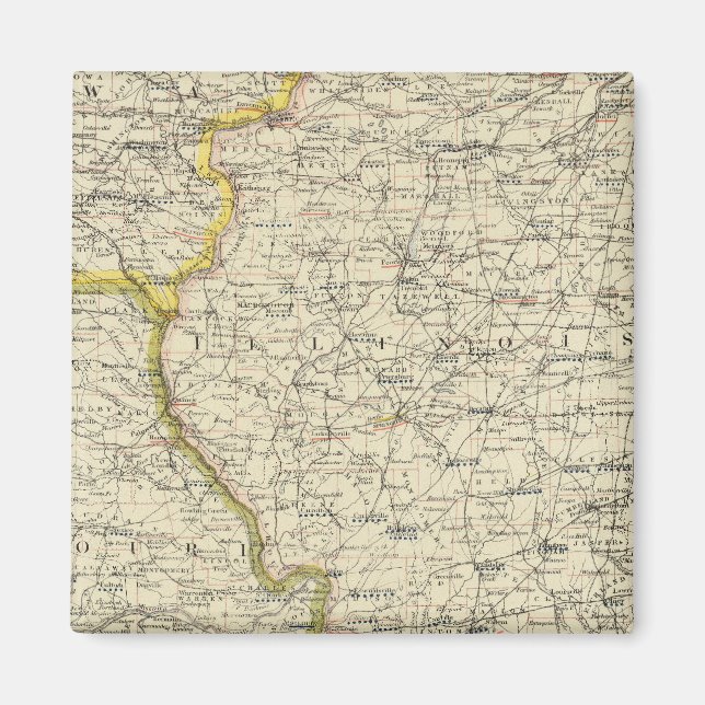 Imán Illinois, Indiana, Iowa, Misuri (Frente)