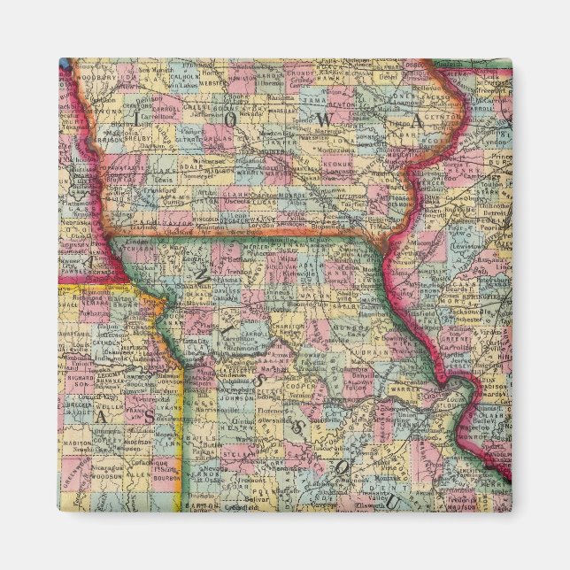 Imán Illinois, Missouri, Iowa, Nebraska Y Kansas (Frente)