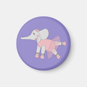 Imán illusima Ballerina Elephant Light Purple